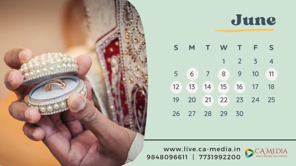 Auspicious Wedding Dates In June 2022 Live Streaming Hyderabad Auspicious Wedding Dates In June 2022 Live Streaming Hyderabad